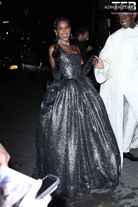 Laura Harrier Sexy Seen Flaunting Her Hot Tits At The Met Gala In New York City Aznude