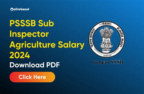 PSSSB Sub Inspector Agriculture Salary 2024 Salary Structure