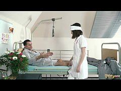 Teen Nurses Fuck Old Grandpa In A Fake Hospital Bed And Give Sloppy Blowjob Xxx Videos Porno