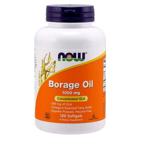 Now Foods Borage Oil Mg Highest Gla Concentration Softgels