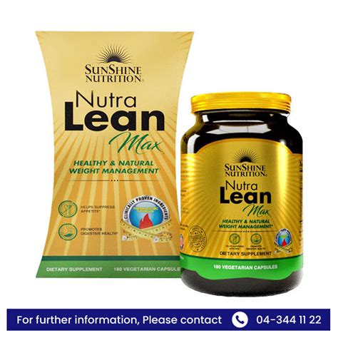 Buy Sunshine Nutrition Nutra Lean Max 180 Capsules Online | Life Pharmacy