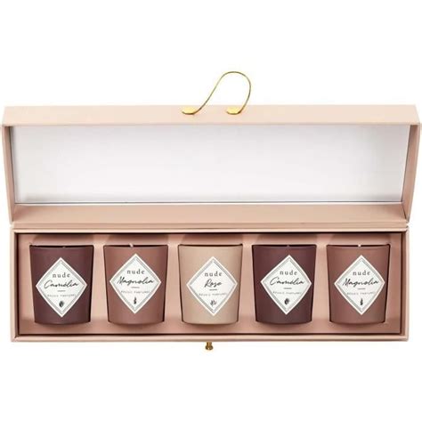 Coffret 5 Bougies Parfumées Nude u2413 Cdiscount Maison