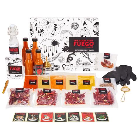 Thoughtfully Gourmet, XXL DIY Scharfe Soße Set, großes Hot Sauce Kit