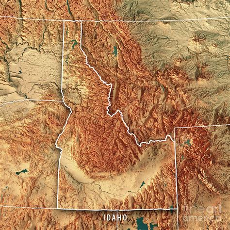 Physical Map Of Idaho Draw A Topographic Map Images