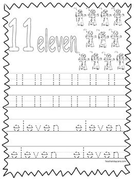 Single Bible Curriculum Worksheet. Trace the Number 11 Preschool Math ...