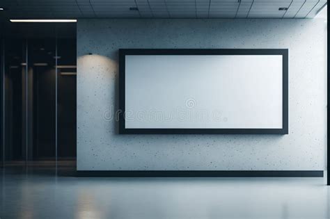 Blank Horizontal Frame Billboard For Advertising Mockup Template On