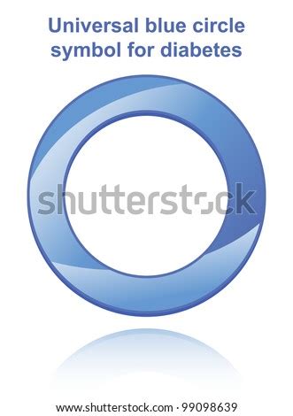 Universal Blue Circle Symbol For Diabetes. Vector Illustration. - 99098639 : Shutterstock