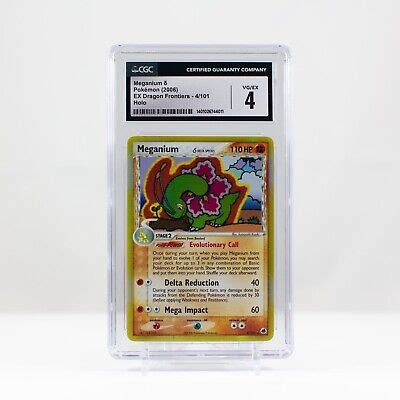 Pokemon Meganium Holo Ex Dragon Frontiers Cgc Psa Ebay