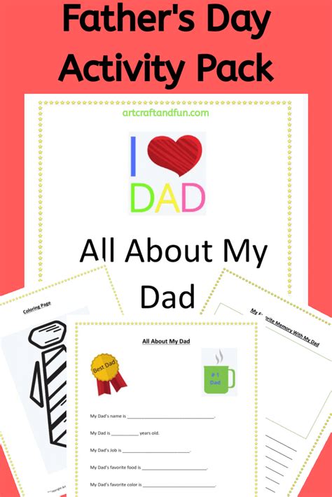 All About My Dad Free Printable