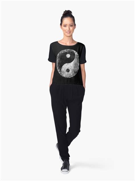 Grunge Yin Yang Women S Chiffon Top By ValentinaHramov Redbubble