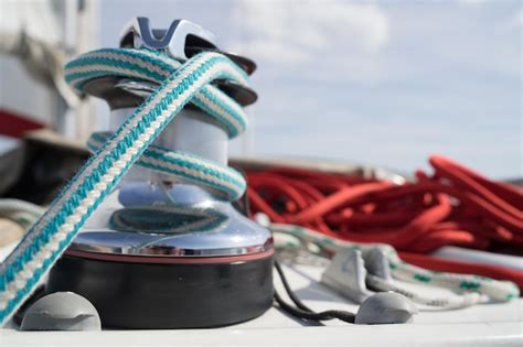 Premium Photo Close Up Of Rope On Metal In Boat