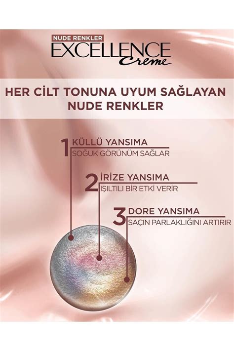 LOréal Paris Excellence Creme Nude Renkler Saç Boyası U Nude Koyu
