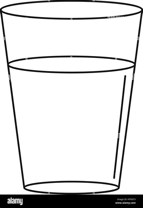 Glass Water Icon Outline Illustration Of Glass Water Vector Icon For