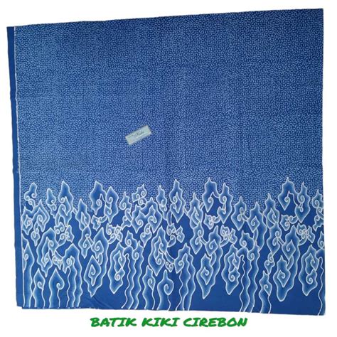 Jual Kain Batik Katun Motif Mega Mendung Tulis Beras Suto Biru Shopee