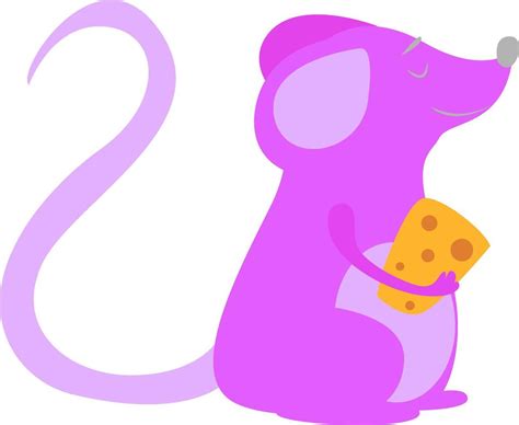 Pink Mouse Illustration Vector On White Background 13600154 Vector
