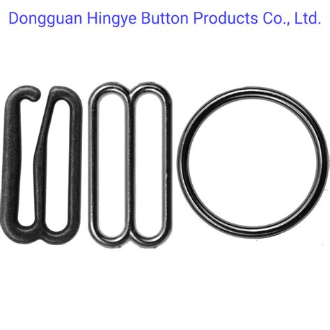 Metal Hook Clasp Alloy Hook And Slider Bra Rings And Sliders For Swimwear Underwear Bikini