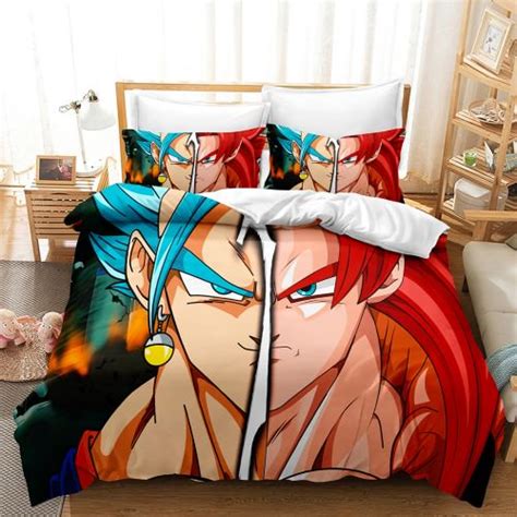 Dragon Ball Print Bedding Sets Anime Comforter Cover Super Saiyan Goku