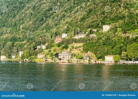 Lago Di Como Lake Como Menaggio High Definition Panorama Royalty Free