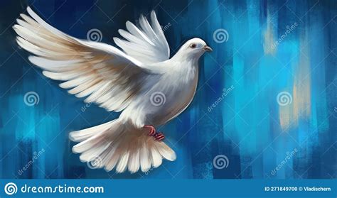 Dove Bird is a Symbol of Peace and Purity, Art Illustration Painted, Art Illustration Painted ...