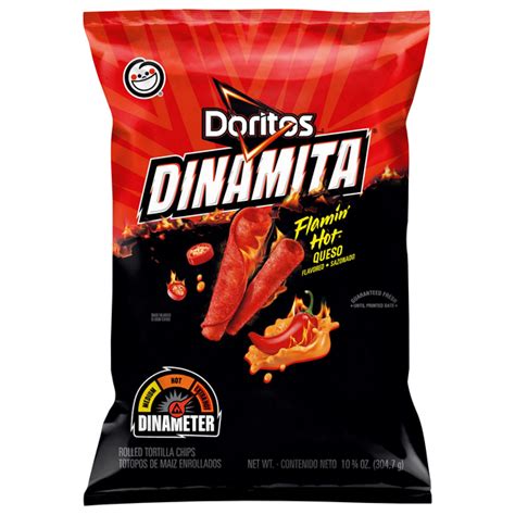 Save On Doritos Dinamita Flamin Hot Queso Flavored Rolled Tortilla Chips Order Online Delivery