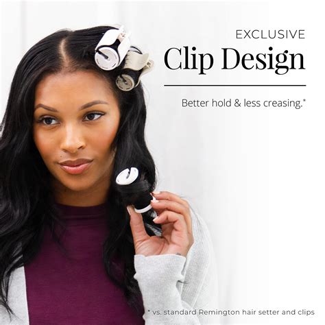 Snapklik REMINGTON SHINE THERAPY Argan Oil Keratin Treated Hair Setters Hot Rollers White