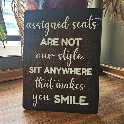 amazoncom assigned seats wood sign assigned seats    style