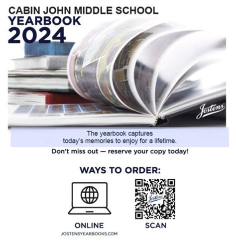 Order the 2023-24 Yearbook Today! – Cabin John Middle School PTSA