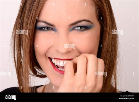 Woman Smiling Happy Stock Photo Alamy