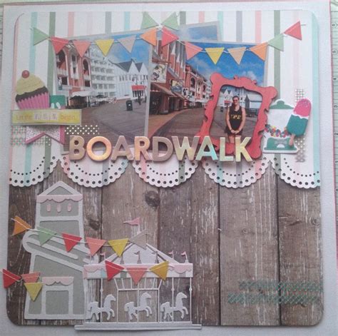 Disney scrapbook layout, Disney Boardwalk. | Disney scrapbooking layouts, Disney scrapbook ...