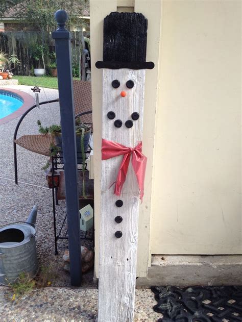 Fence Board Snowman Crafts Fence Boards Pinterest