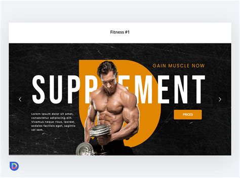 Fitness Slider #1 - UXDivitemplates