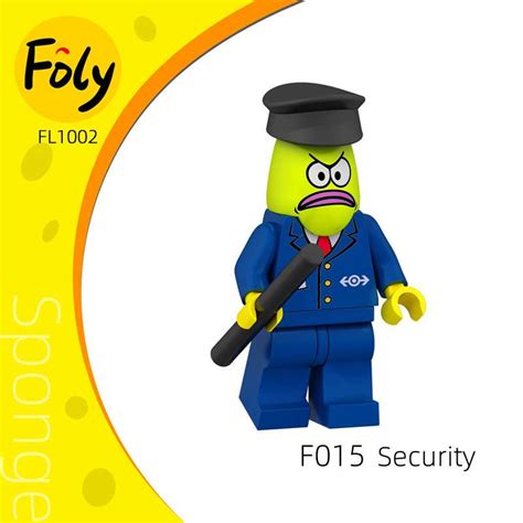 Cartoon SpongeBob SquarePants Bikini Bottom Express Bus Driver F015 Minifigures Brixtoy