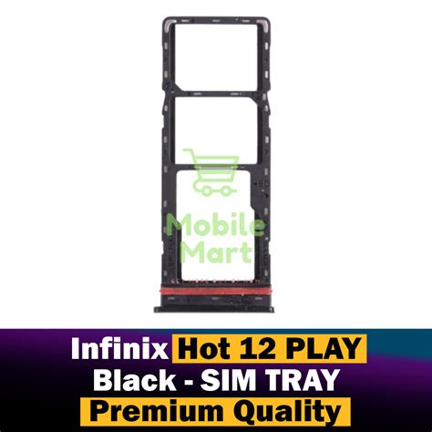 Infinix Hot 12 Play SIM Tray Sim Jacket Sim Slot Sim Door For Infinix Hot 12 Play Black Daraz Pk