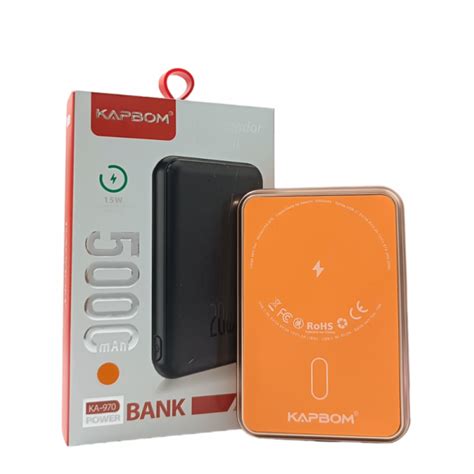 Jonh Variedades DROP Power Bank por INDUÇÃO sem Fio 5000mAh KAPBOM