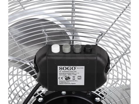 Ventilador de Suelo SOGO VEN SS 21040 3 velocidades 110 W Diámetro