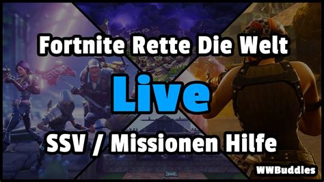 Fortnite RDW Live Unterfangen Missionen SSV Hilfe Multistream YouTube