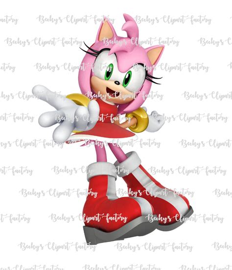 Amy Rose 2, Sonic the Hedgehog, Clipart Image, Png for Printer - Etsy