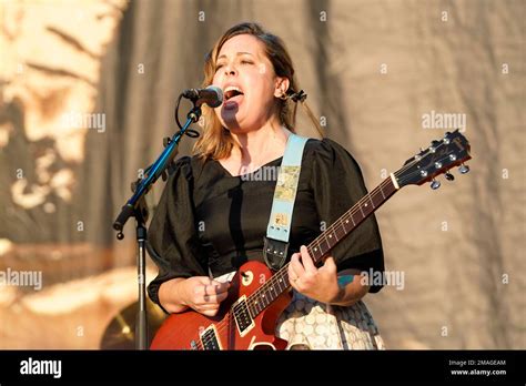 Corin Tucker of Sleater Kinney performs on day three of Riot Fest on ...