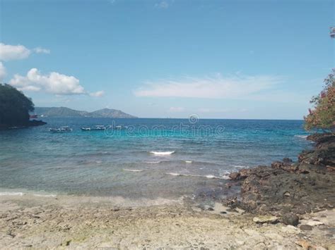 Blue Lagoon Beach Karangasem Bali Stock Photo Image Of Cliff Horizon