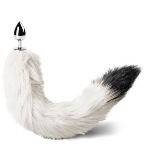 Plug Anal Met Lico De Tama O Peque O Con Cola De Zorro Black White