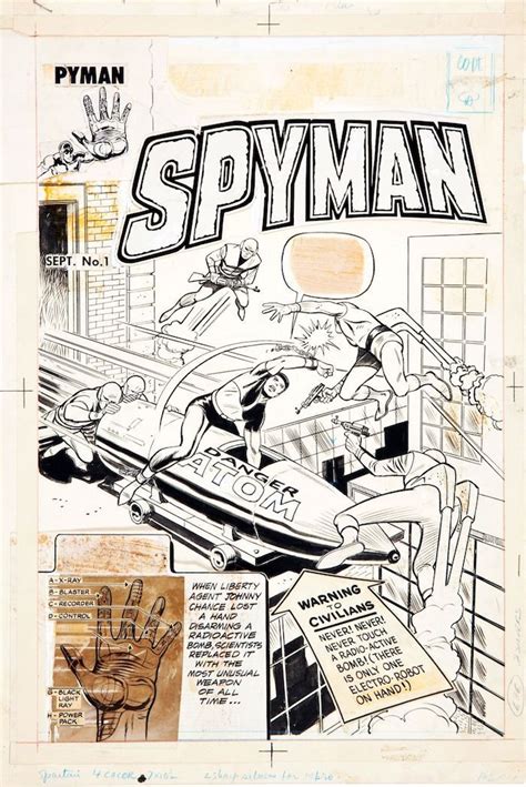 Jim Steranko Original Art Spyman Cover Pencil Ink