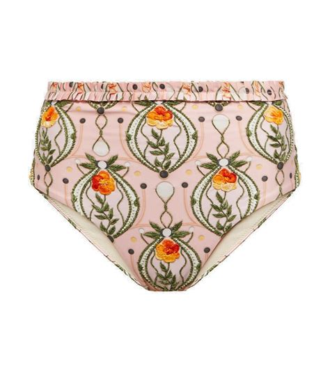 Agua By Agua Bendita Nopal Lunar Embroidered Bikini Bottoms Agua By Agua Bendita
