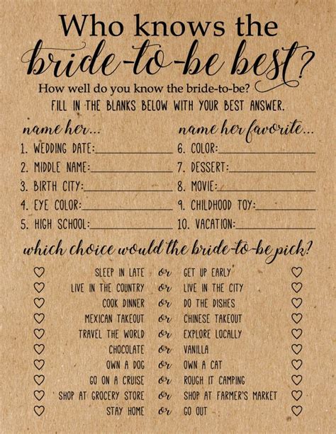 Who Knows The Bride To Be Best Who Knows The Bride Best Etsy