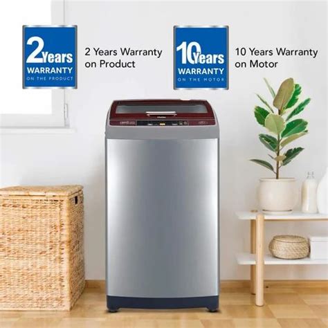 Haier 7 5 Kg Fully Automatic Top Loading Washing Machine Silver Base