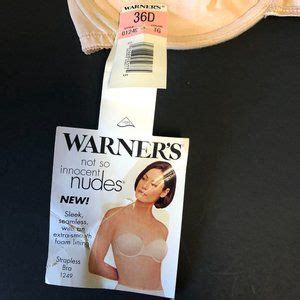Warner S Intimates Sleepwear Vtg Warners Not So Innocent Nudes Bra Size D Strapless Nude