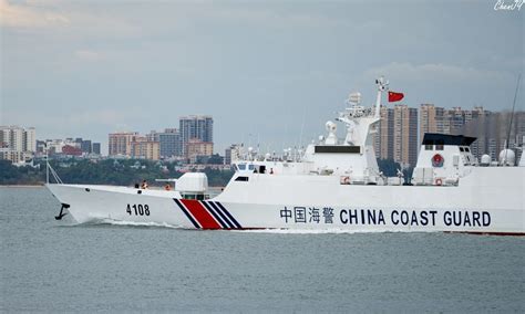chinese navy vessel collides  coast guard warship  chasing