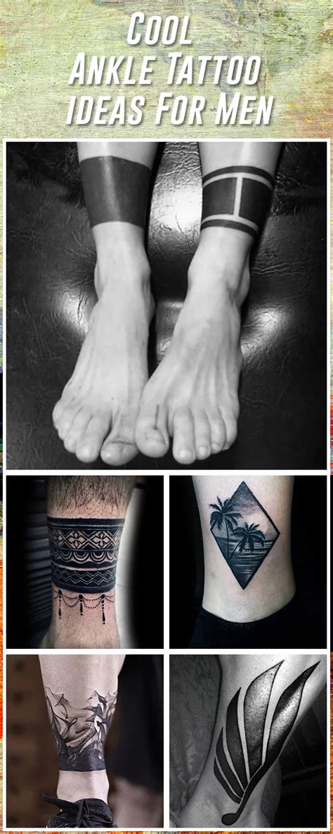 Ankle Tattoo Designs For Men Photos