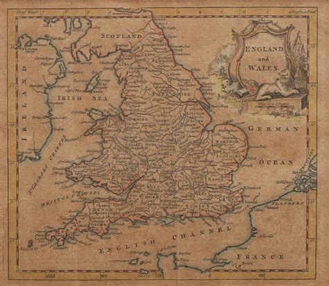 Thomas Jefferys A Hand Coloured Engraved Map Of England And Wales