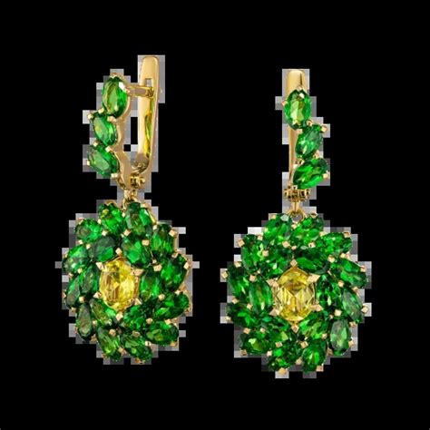 Гарнитур «Светлый хоровод» Кольцо: Сапфир (Желтый) 0,49 каратСерьги ...