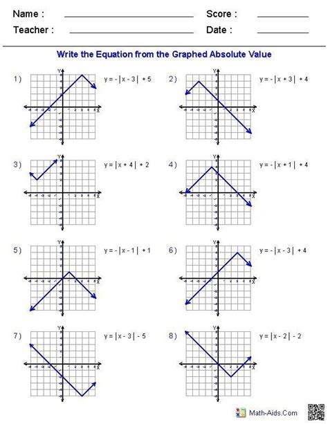 Piecewise Functions Word Problems Worksheet Absolute Value Functions